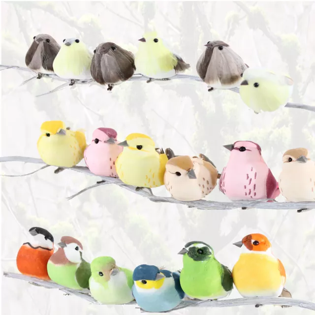 6 STÜCK 3D DEKO VOGEL METALL CLIP | Vögel Frühlingsdeko Herbst Partydeko Garten