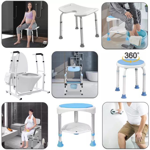Taburete de ducha ayuda de ducha silla de baño bastidor de soporte taburete de baño silla de ducha asientos de inodoro EXCELENTE