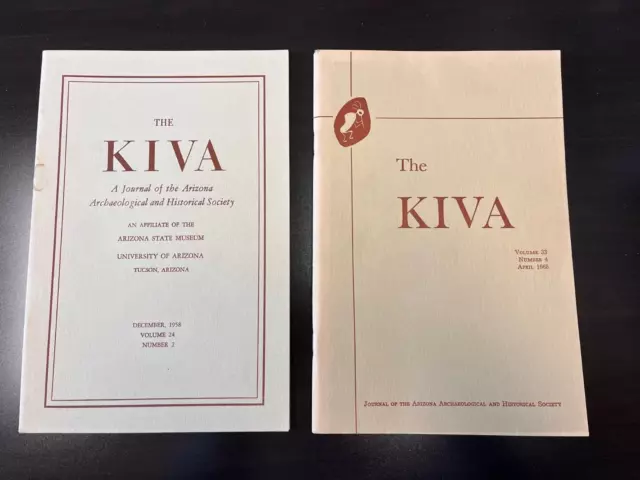 "The Kiva" Journals of Indian Culture & History - 2 Issues from 1958 & 1968