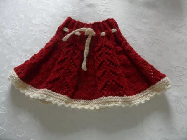 Mädchenrock, Kinderrock, gestrickt rot , Rock, Gr. 92/98