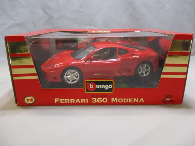 Au219 Burago 1/18 1:18 Ferrari 360 Modena 1999 Ref 3358 Rouge