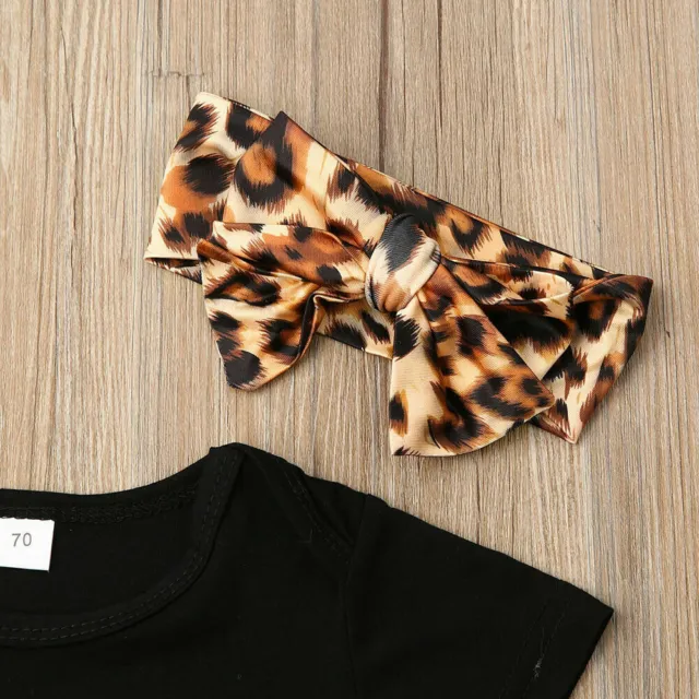 Tops Romper Short Pants Summer Baby Girls Newborn Outfits Leopard Print Clothes 8