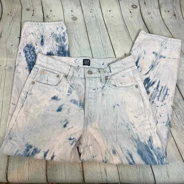 Gap Cheeky Straight Tie Dye Light Pink Blue Jeans Denim 2 26P