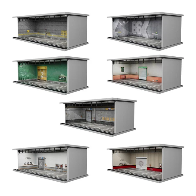 predolo 1/64 Scène odèles iniatures Voiture Garage Parking Scène