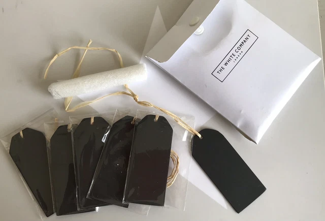 Etiquetas Enchapadas En Zinc Estilo Pizarra + Tiza X 6 Nuevas Precio De Venta Sugerido Por El Fabricante £15