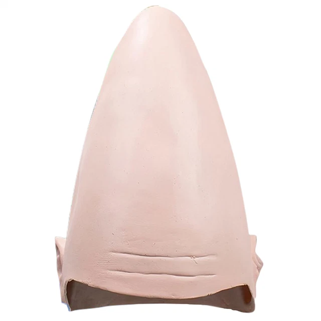 ADULT LATEX CONEHEAD Alien Dome Headpiece Cone Egg Head Conical Bald ...
