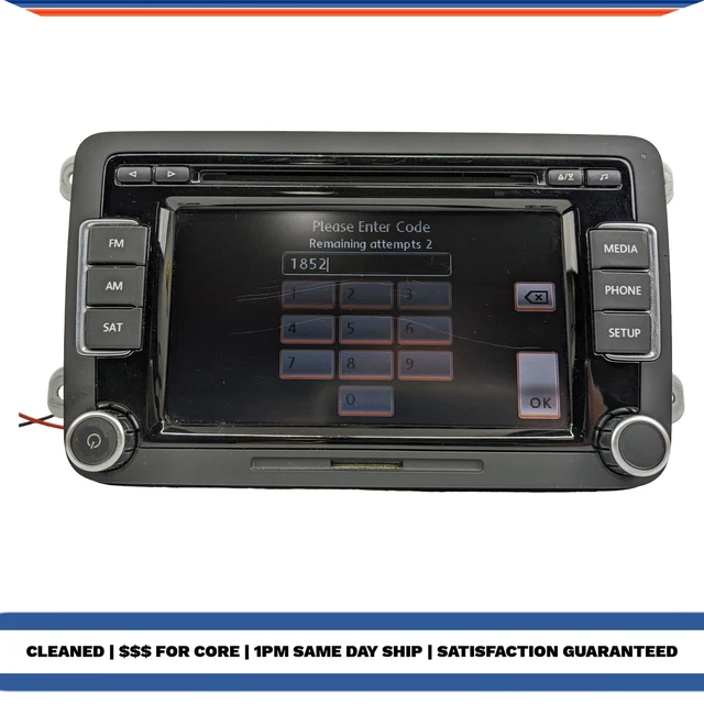 VW VOLKSWAGEN JETTA Touch Screen AM FM Radio 6 Disc Changer MP3 CD Player OEM