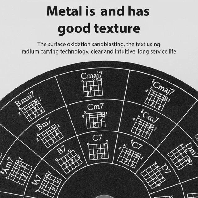 Roue Des Quintes En Alliage D'Aluminium - Outil Théorie Musicale Guitare Pour Débutants Et Pros