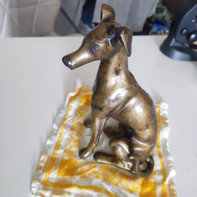 Sculpture En Bronze, Chien De Chasse, Signé Farbel