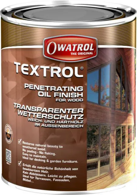Textrol transparente 2,5 l 25,6 €/l Owatrol protección de madera aceite madera protección cuidado