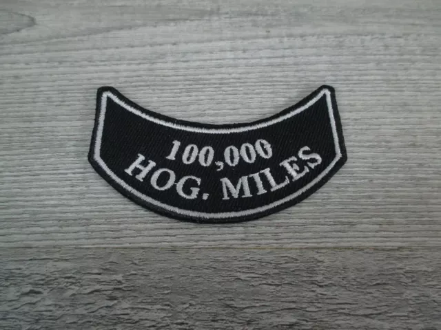 Harley Davidson Owners Group Hog 100,000 Miles Jacket Vest Patch