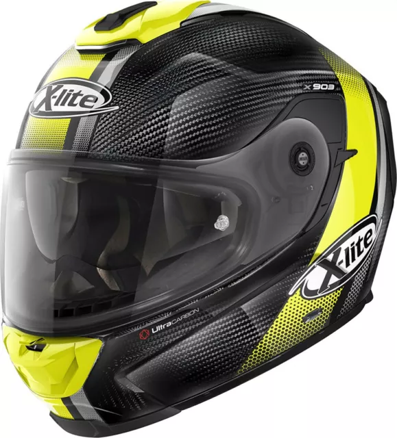 Casco Integral X-903 Ultra Carbono Senator N-Com Carbono Amarillo X-Lite Size M