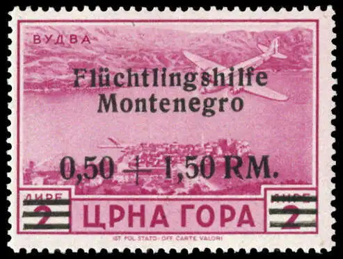 Dt. Bes. II. WK Montenegro Nr. 28 PF I ** (1730015152)
