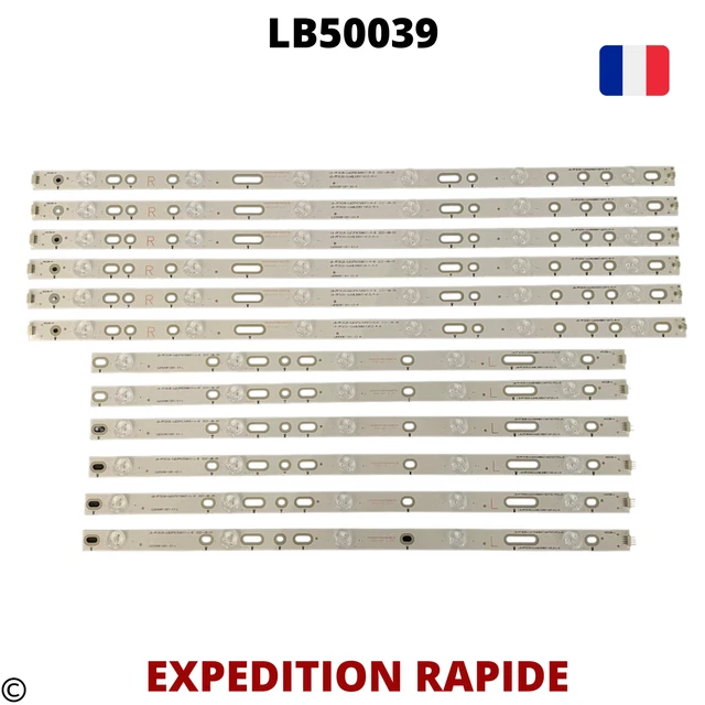 12pcs LED Strip Set For TV – LC-50LB370U, 500TT66, 500TT65 V1 – Replacement Backlight Strips