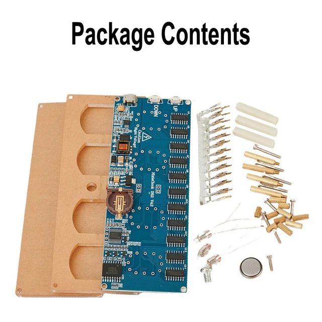 Horloge Kit 5V 1A 85g/89ml DIY In12 In-12 Nixie Tube Haute Puce Micro USB