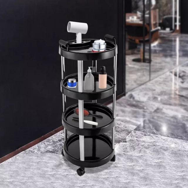 4 Tiers Salon Hairdresser Barber Beauty SPA Hair Storage Trolley Cart Organizer