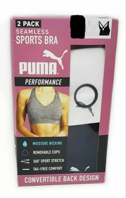 Puma Performance Ladies' Seamless Sports Bra 2 Pack