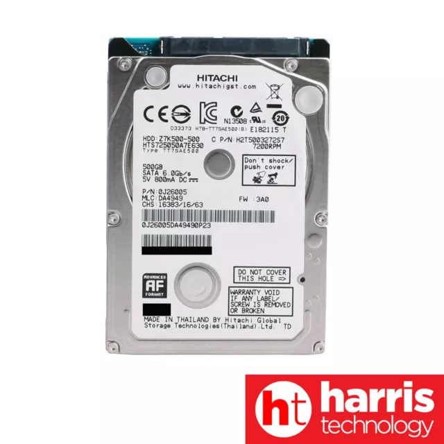 (USED) Hitachi Travelstar Z7K500 500 GB Internal Hard Drive -HTS725050A7E630