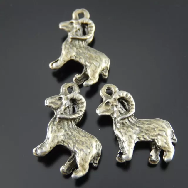 20PCS Bronze Plated 18x16mm Sheep Charms Animal Pendant Jewelry Making Crafts 3