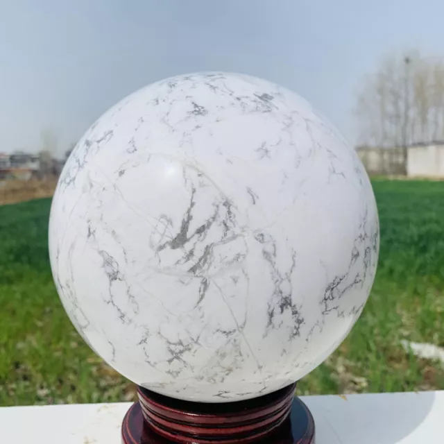 20.63LB Natural howlite sphere quartz crystal polished ball healing home decor