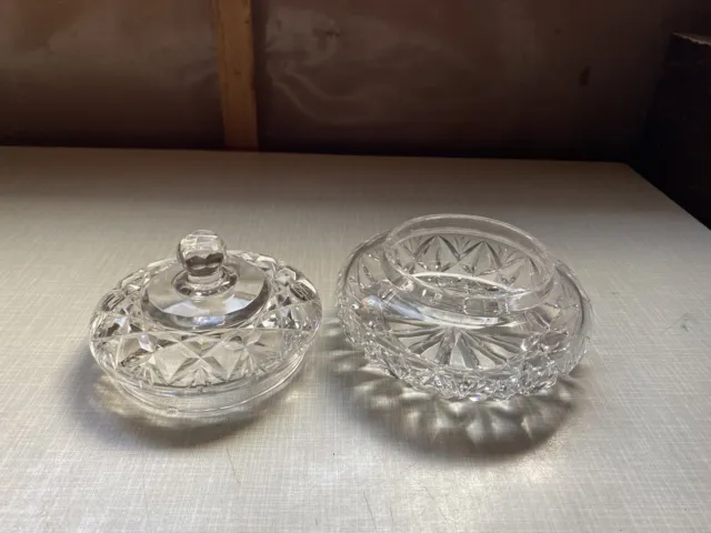 Vintage Cut Glass Bowl with Lid (VGC)
