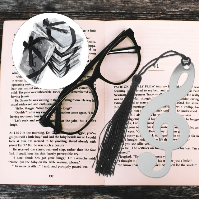 5 Juegos de Marcadores Notas Musicales Decoraciones Por Libro Leer Regalo