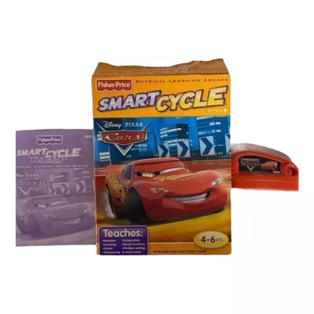 Fisher-Price Smart Cycle Disney Pixar Cars Physical Learning Game Cartridge New