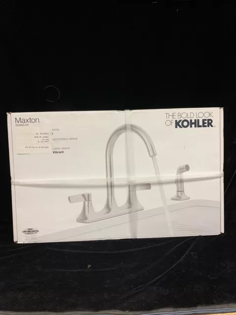 KOHLER R22869-VS Maxton  2-Handle Kitchen Faucet With Sprayer, Vibrant Stainless