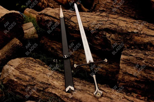 Handmade Anduril Sword Narsil Sword The King Aragorn LOTR Sword With Scabbard