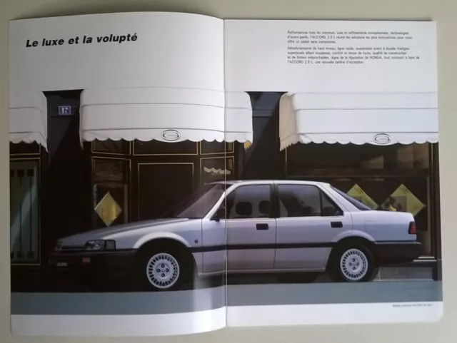 Catalogue/Brochure de vente - HONDA Accord 1987 - Etat collector 2