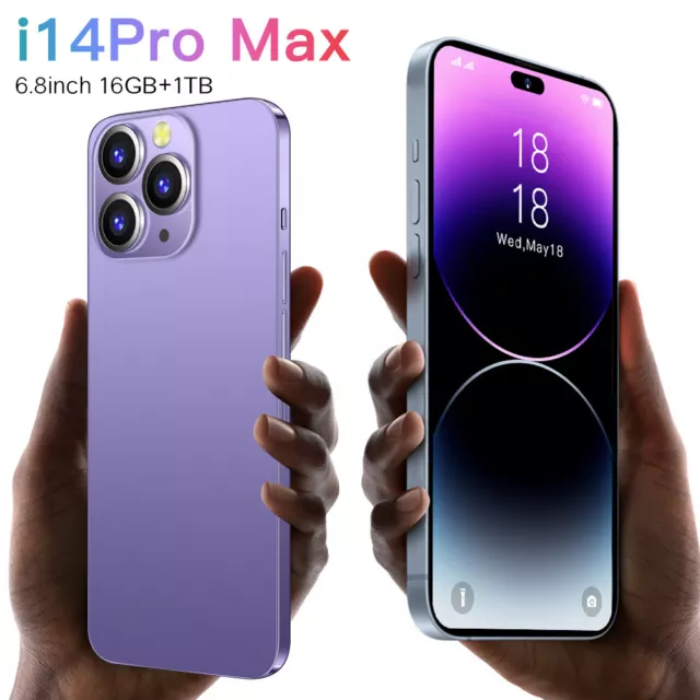 Hot Sale I14 pro max smartphone 7.3 inch 13 megapixel Android 10.0 16GB+1TB