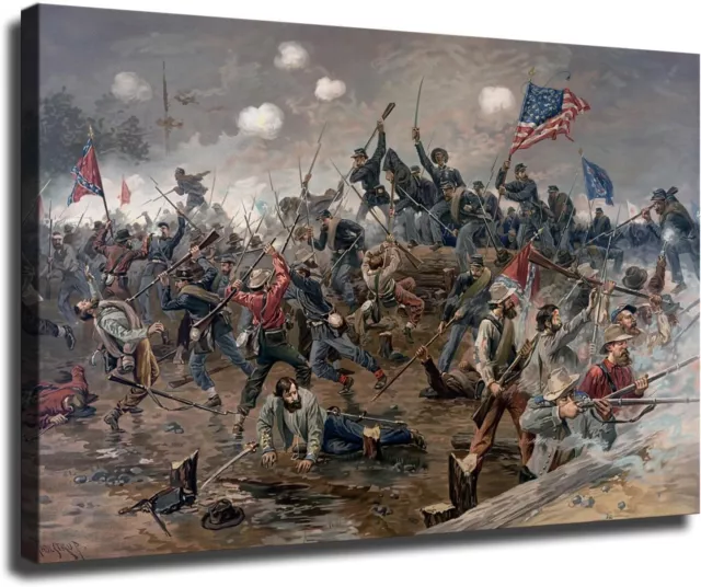 Civil War Battle Poster Painting Canvas Wall Art Living Room Bedroom Decor