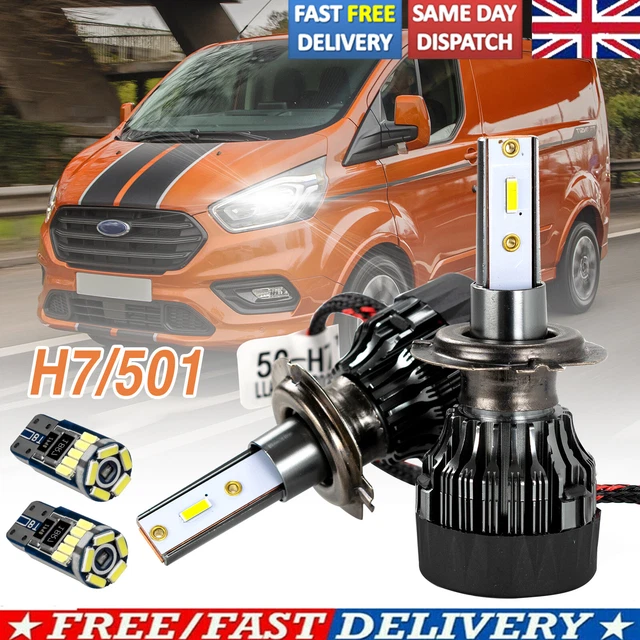 FOR FORD TRANSIT CUSTOM 2012on LED Low Beam Headlight DRL Side Light Bulbs Kits £18.99