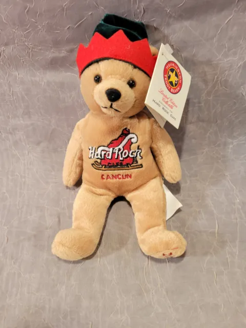 Hard Rock Cafe Herrington’s Teddy Bear Cancun 2004 LE 110/144 Christmas Elf TAGS