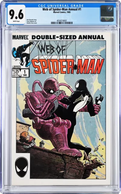 Web of Spiderman Annual 1 CGC 9.6 White Pages!