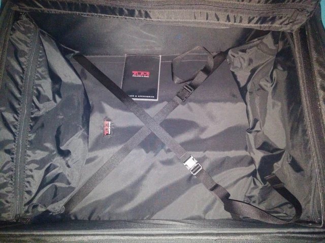 Used Tumi Black Ballistic 26" Wheeled Suitor Suitcase With Extra Bag Strap 9