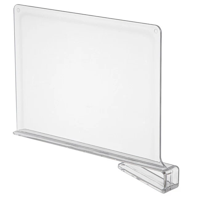 Séparateurs D'étagères Magnétiques En Acrylique - Lot De 6 - Pour Rangement Magasin Ou Maison