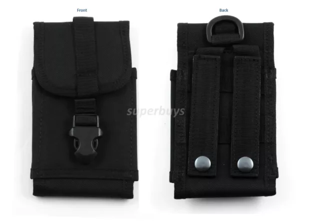 Large Black IPhone Samsung MOLLE Mobile Phone Smartphone Belt Pouch Bag Case TS