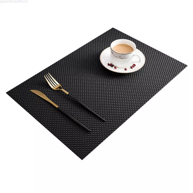 4X PVC Dining Placemats Table mat Pad Mat Non-slip Anti-skid Washable Coasters