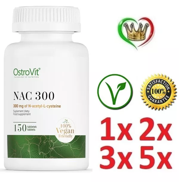 NAC N Acetil Cisteina - 150 Compresse 300 mg - Supporto Immunitario Glutatione