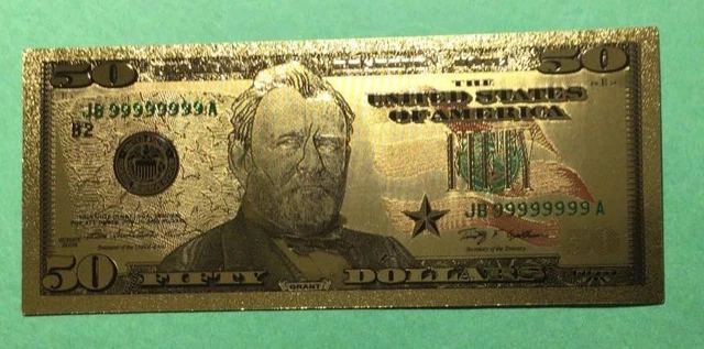 2009 $50 Gold Banknote Pure 24 KT GOLD Banknote! Very Nice! 2009 $50 Gold Banknote Pure 24 KT GOLD Banknote! Very Nice!