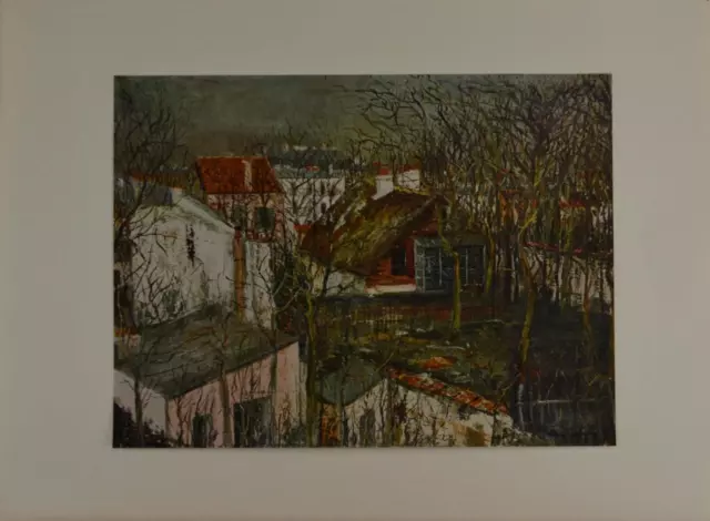 Maurice Utrillo The Berlioz Hunting Lodge France Vintage 1950 Art Print Wall Art