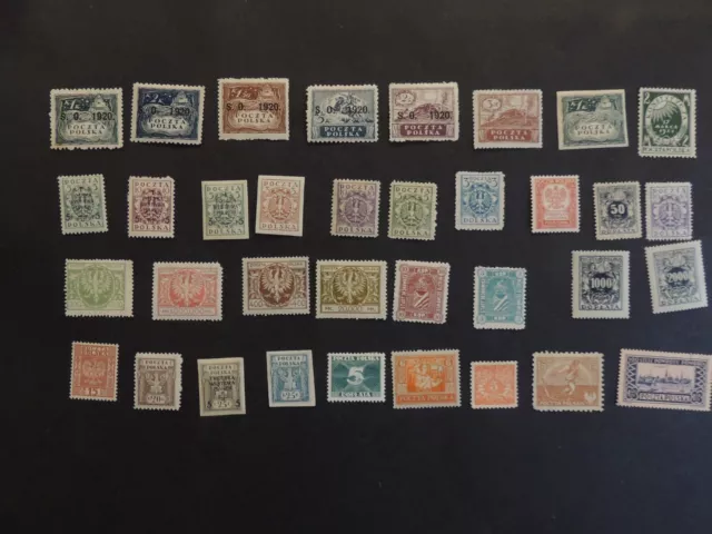 Briefmarken Lot Alte Marken aus Polen Postfrisch mit Falz (13)