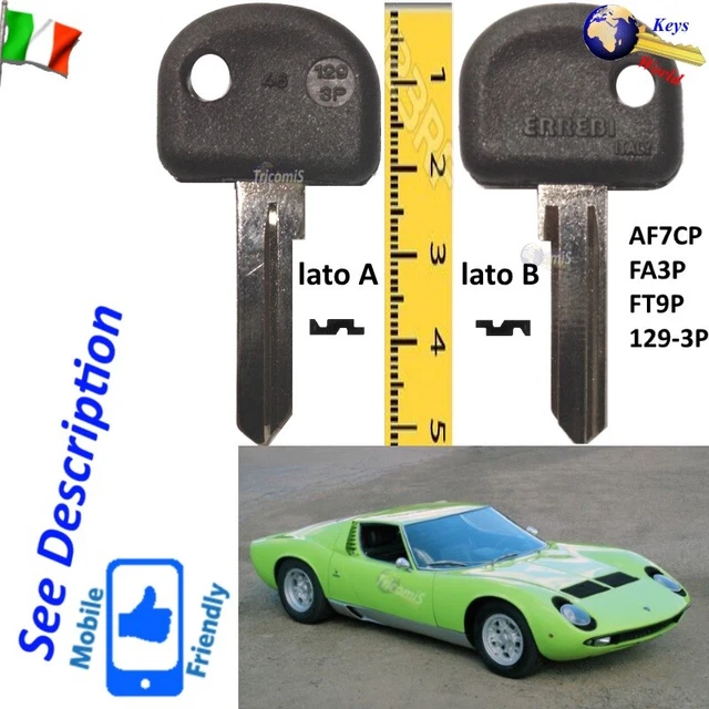 Clé Vierge AF4A Pour Voitures Italiennes Vintage - Compatible Alfa Romeo, Fiat, Ferrari, Maserati, Lamborghini