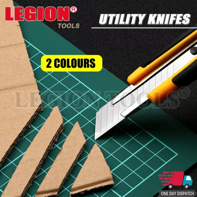 18mm Utility Knife Pack/Box Cutter Snap Off Knife Blades Hand Craft Tool