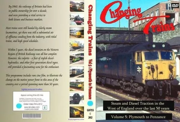 Changing Trains Vol 5 DVD Train Diesel Steam Locomotives Railway Rail - Penzance