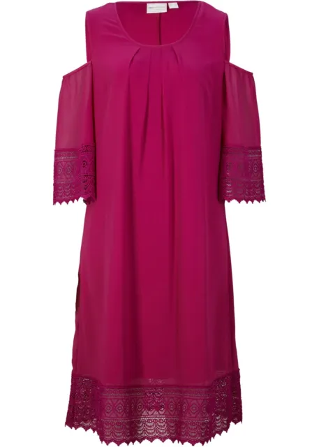 Charmantes Kleid mit Spitze Gr. 50 Violettorchidee Mini Freizeitkleid Neu*
