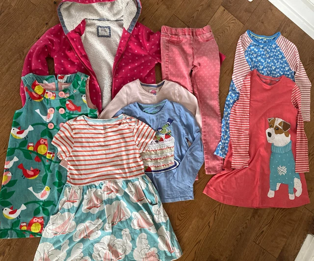 Girls mini Boden bundle 7-8 years dress jeans tops hoodie - eight items.