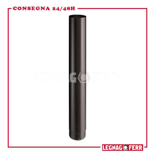Tubo In Porcellanato Marrone Per Canna Fumaria – Diametro 120 Cm, Lunghezza 1 Metro, Per Stufe E Caminetti