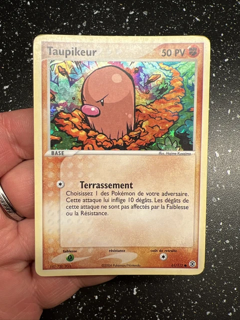 61/112 ex red light green leaf Holo reverse leaf Pokemon Mole Card VF fr fra